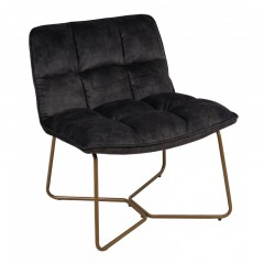 FOTEL DRAWED ANTRACIT VELVET 
